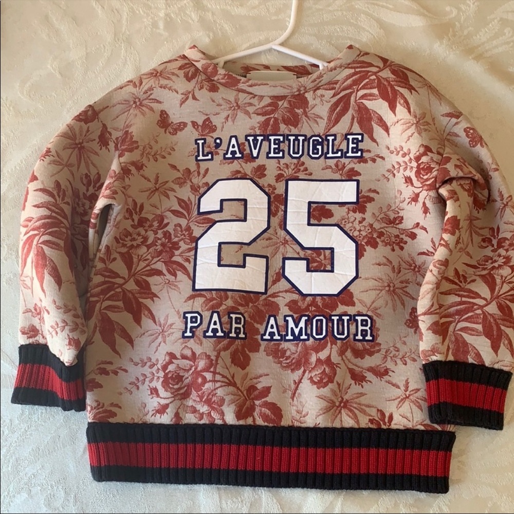 Gucci girls sweater top 6T